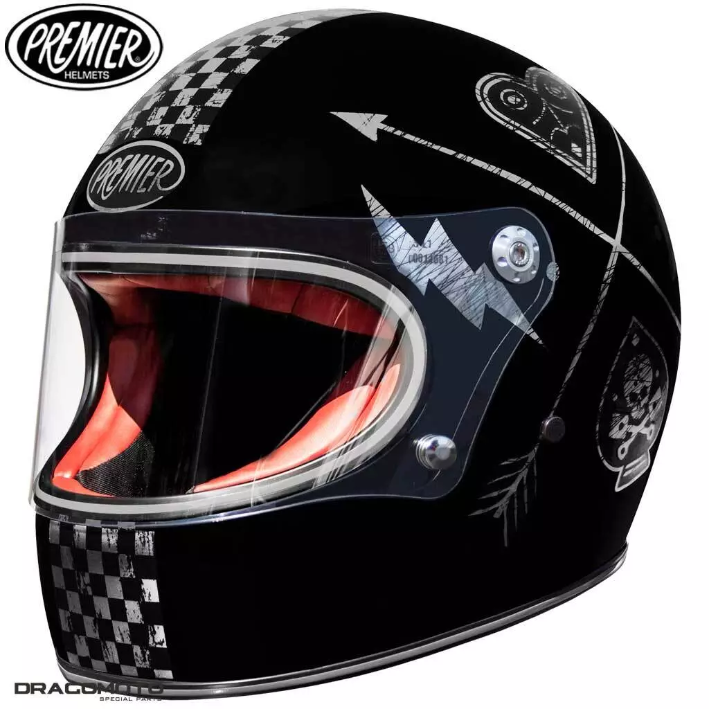 Casco Premier TROPHY NX SILVER CHROMED XL Integrale Moto Cafe 