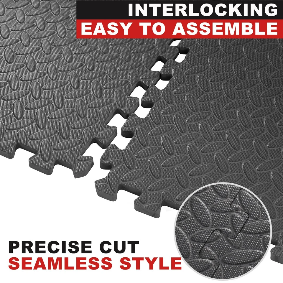 XPRT Fitness Exercise Puzzle Mat Interlocking Foam Gym Floor Tiles 1/2" Thick - Image 3 of 4