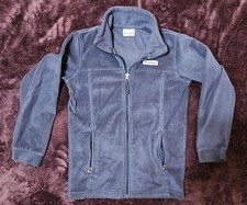 Kid's Columbia Full Zip Fleece Jacket Navy Size M