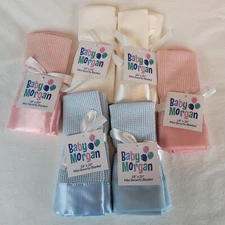Baby Morgan Thermal Waffle Blanket Nylon Satin Trim - 18x20 Mini Choice of Color