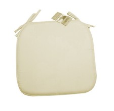 Image of Plain Seat Pads with Tie On For Home Garden Office, 38 x 38 cm Standard UK Size