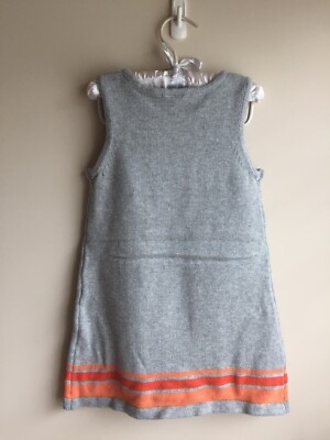 Robe Pull Fille Gymboree Taille 4T (4 Ans) Motif Rayé Gris - Neuve Avec étiquettes - Style Thanksgiving Citrouille