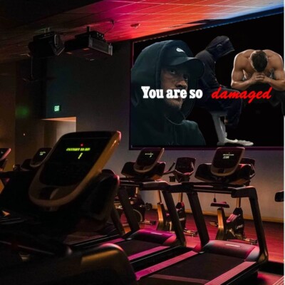 Ultra-Rare Gym Theater Screen   Endless Sad Gym Bro Edits on Loop