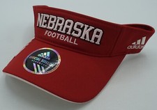 NCAA Nebraska Cornhuskers Adidas Adult Adjustable Sun Visor NEW SEE DESCRIPTION
