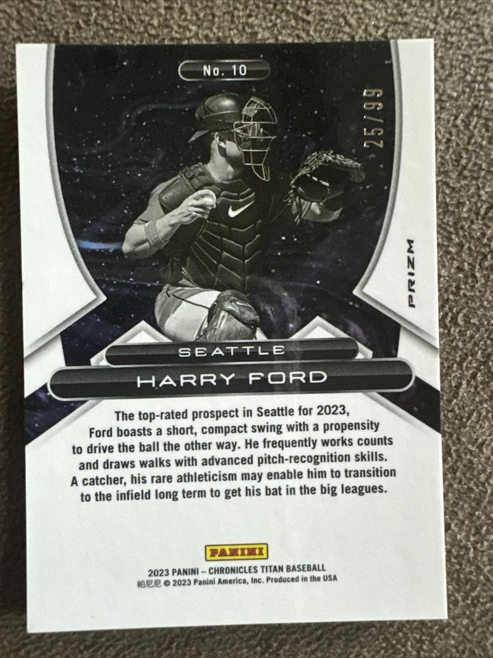 2023 Panini Chronicles #10 Harry Ford Titan Blue Lazer /99 - Image 2 of 3