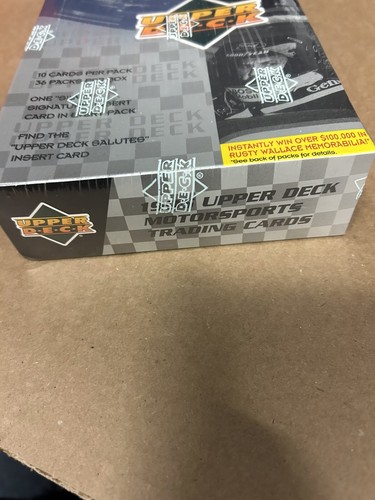 1995 cubierta superior deportes de motor tarjetas coleccionables edición de estreno hobby caja sellada - Imagen 2 de 4