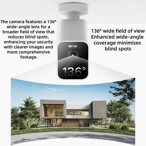 Xiaomi Outdoor Camera BW500 Two-Way Voice Intercom 10000mAh Battery IP67 2.5K HD - Picture 5 of 12