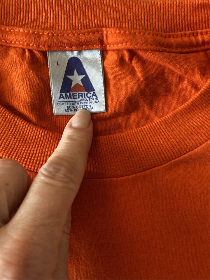 Camiseta naranja San Juan Puerto Rico años 90 puntada única grande Foto 3 de 4