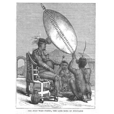 ZULU WAR Panda late King of Zululand - Antique Print 1879