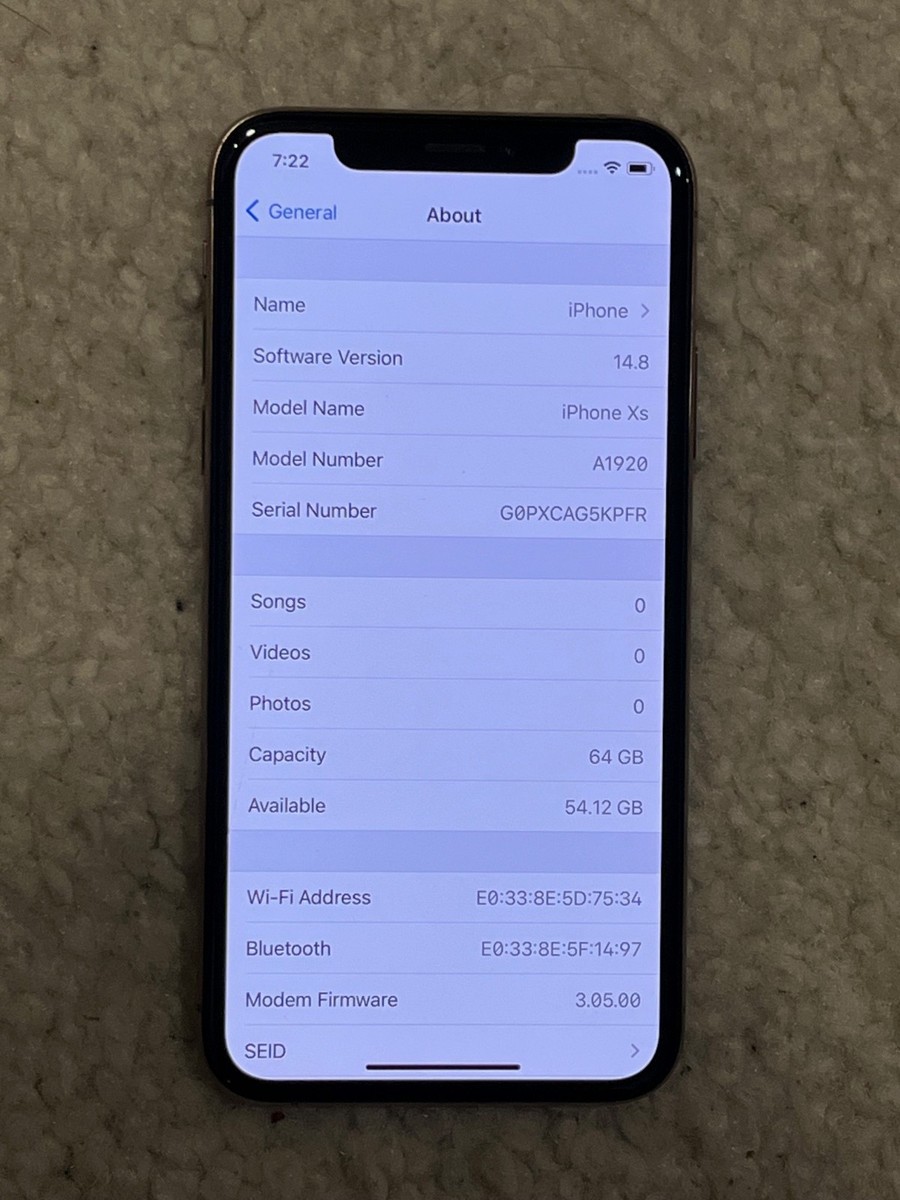 READ- Apple iPhone XS 64GB A1920 Unlocked Gold | eBay