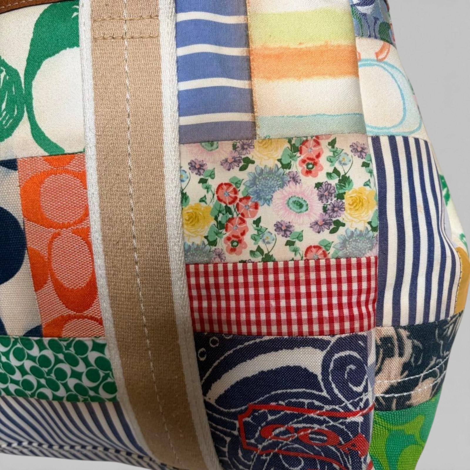 Coach Hamptons Patchwork Multicolor Tote Bag 1044… - image 16