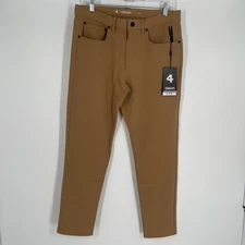 Fourlaps Traverse Pants Dark Khaki Athletic Fit Performance Stretch Size 31x30