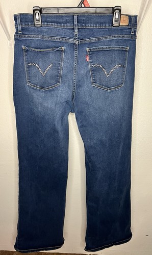 Levis 512 perfekt schlankmachende Bootcut Stretch Denim Damenjeans Größe 16 - Bild 2 von 5