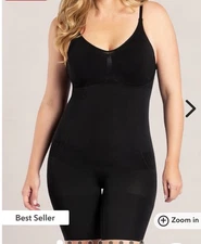 Curveez Comfort Evolution Full Body Shaper Small Black CUR32608 New