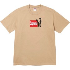 SUPREME STICK TEE Khaki Cotton T-Shirt FW25 Graphic Print Logo Men  s Size Large