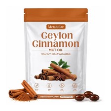 Metabolae Ceylon Cinnamon 300 Softgels With MCT Oil, Non-GMO, Gluten Free