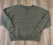 Offline AERIE Crewneck Sweatshirt-Olive Green- OFFLINE LOGO-Medium