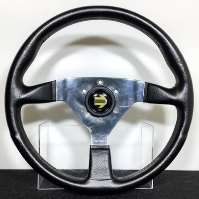 Rare MOMO Veloce Polished Spoke Excellent Leather Steering Wheel Ring