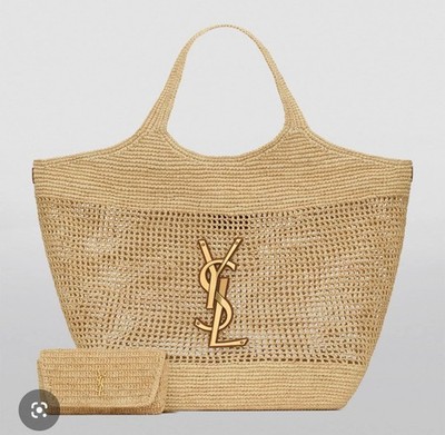 YSL Tote Bag Icare raffia New still in packaging