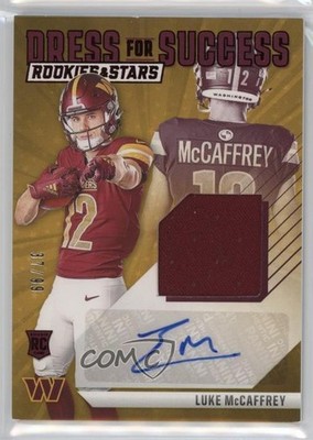 2024 Panini Rookies & Stars Dress For Success 37/99 Luke McCaffrey Auto RC 09if