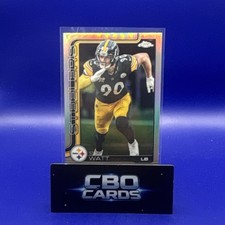 2025 Topps Chrome T.J. Watt #258 Pittsburgh Steelers Refractor Football Card