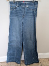 SPANX Jeans Women  s Seamed Front Wide Leg Denim Vintage Indigo Size M Tall
