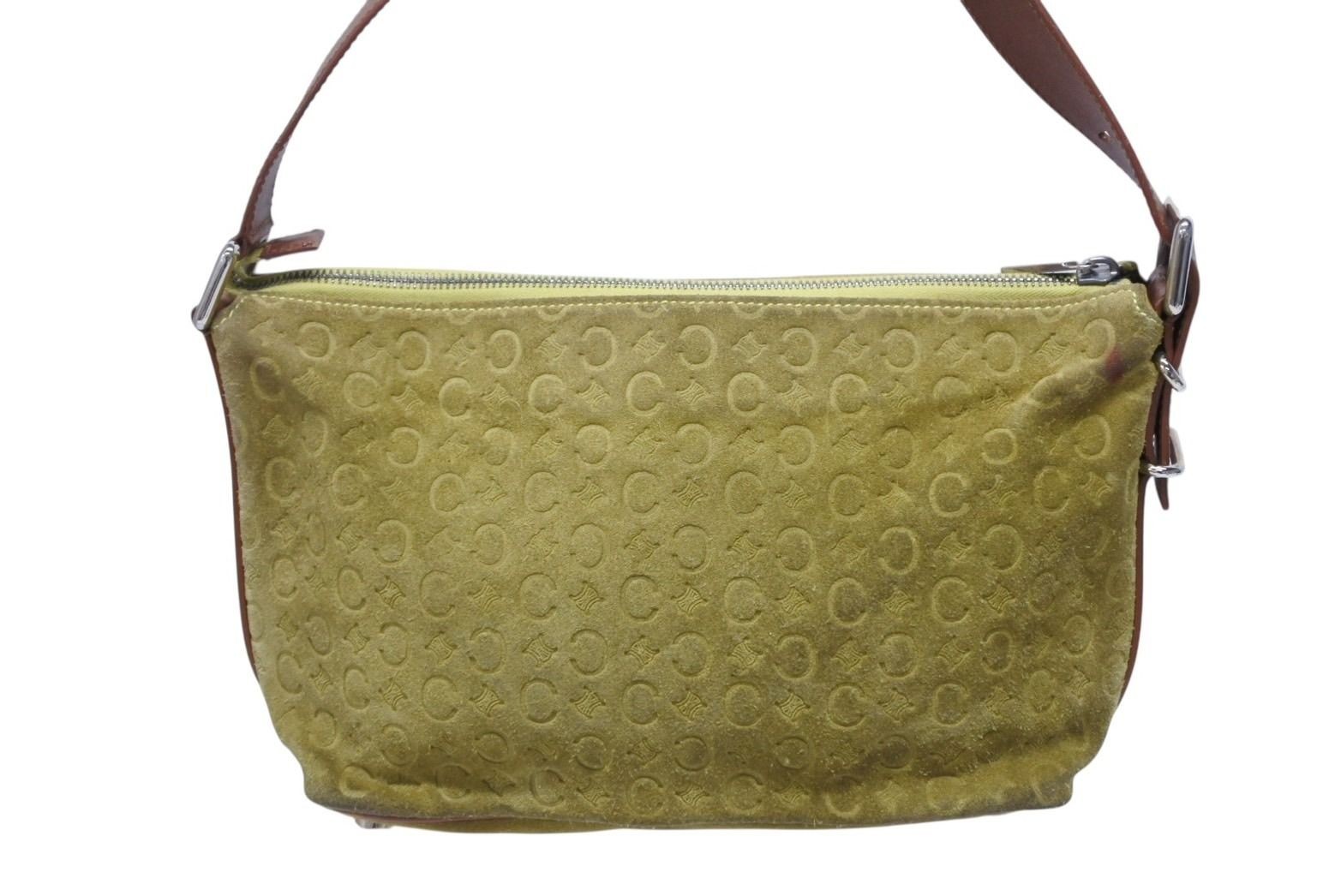 CELINE Macadam Pattern Embossed Suede Shoulder Ba… - image 2