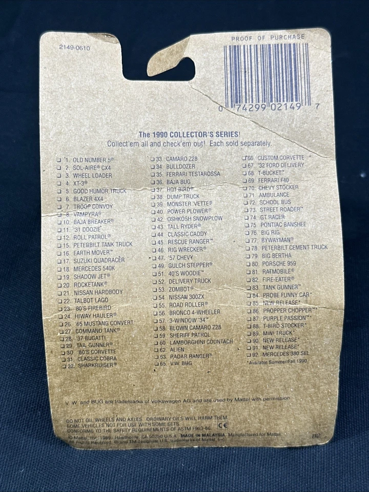 Tarjeta azul Hot Wheels Blackwall VW BUG roja #65 Foto 4 de 4