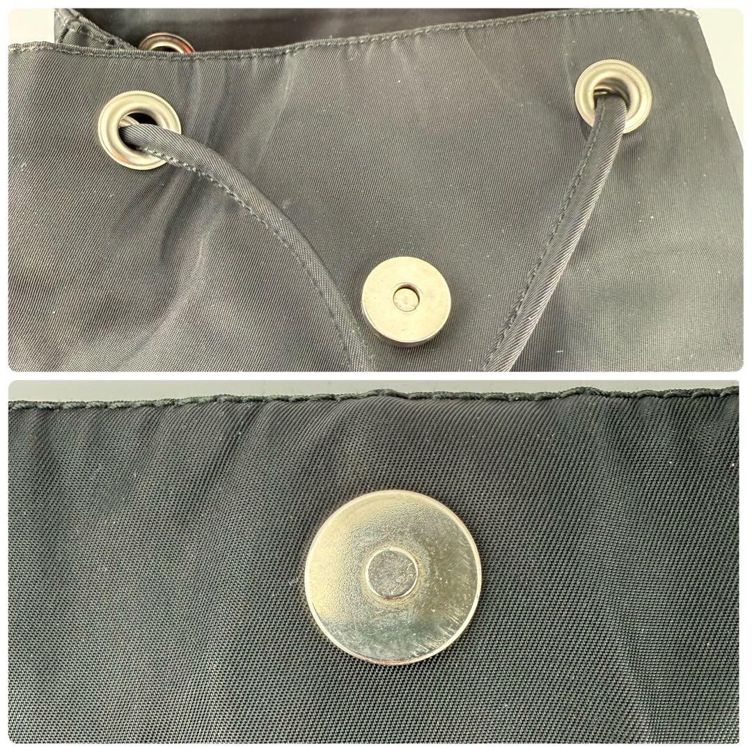 Prada Test Nylon Drawstring Backpack Black Lightw… - image 11