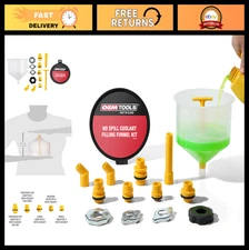 15-Piece No-Spill Coolant Funnel Kit - Fluid & Oil Funnels for Hard-to-Reach Rad
