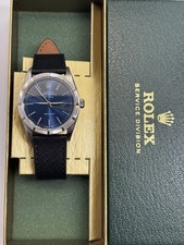 Rolex Oyster Perpetual Airking Precision 14010M Blue F Serial 3130 Engine Turned