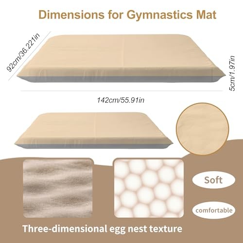 Gymnastics Bar with Self-Inflating Mat for Kids, Adjustable Pink with Mat