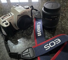 Canon EOS 300 35mm SLR Film Camera with 28-90mm USM Ultrasonic lens, strap, case