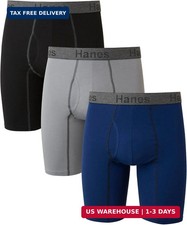 Hanes Mens Underwear Boxer Briefs or Long-Leg...