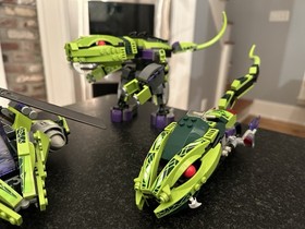 Lego Ninjago Snake Vehicle Lot 9443 Rattlecopter, 9447 Lasha&rsquo;s Bite Cycle + 9455