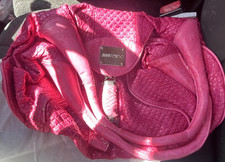 Jimmy Choo Pink Hobo Bag Zip Top Silver Hardw...