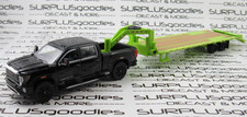 Greenlight Black 2022 GMC SIERRA 2500 2500HD DENALI Pickup w/Gooseneck Trailer G
