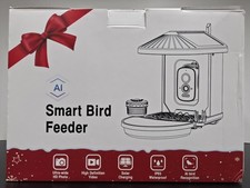 AI Smart Bird Feeder IP65 Solar Charging Wi-Fi Recorder Blue NEW/OPEN BOX