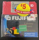 Fujifilm 3.5 Floppy Disks 2HD 1.44MB Confezione da 25 Dischi a Colori IBM PC Formattato Sigillato