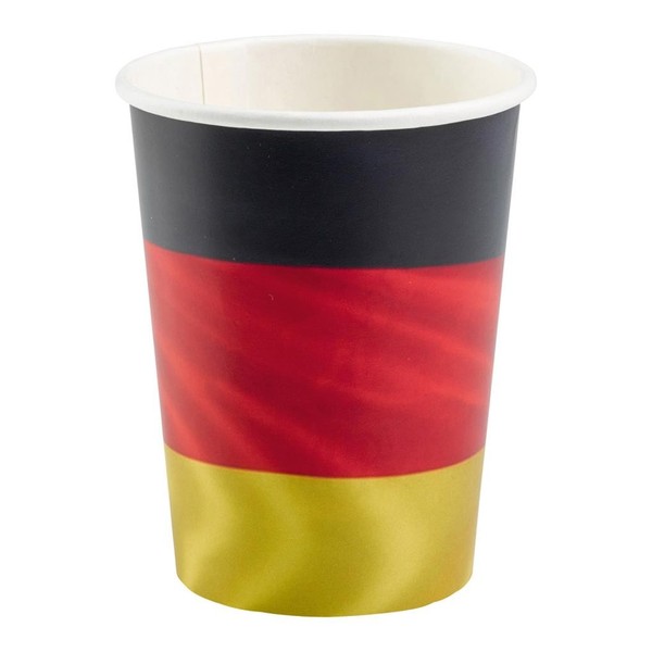 Papierbecher Deutschland 250Ml 8 StüCk Fussballturnier Public Viewing Wm Em-image