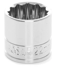 Performance Tool W38822 3/8 Inch Drive 22mm 12pt Socket