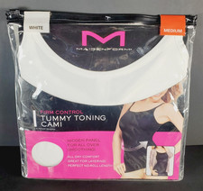 NEW Maidenform Firm Control Tummy Toning Cami White MEDIUM