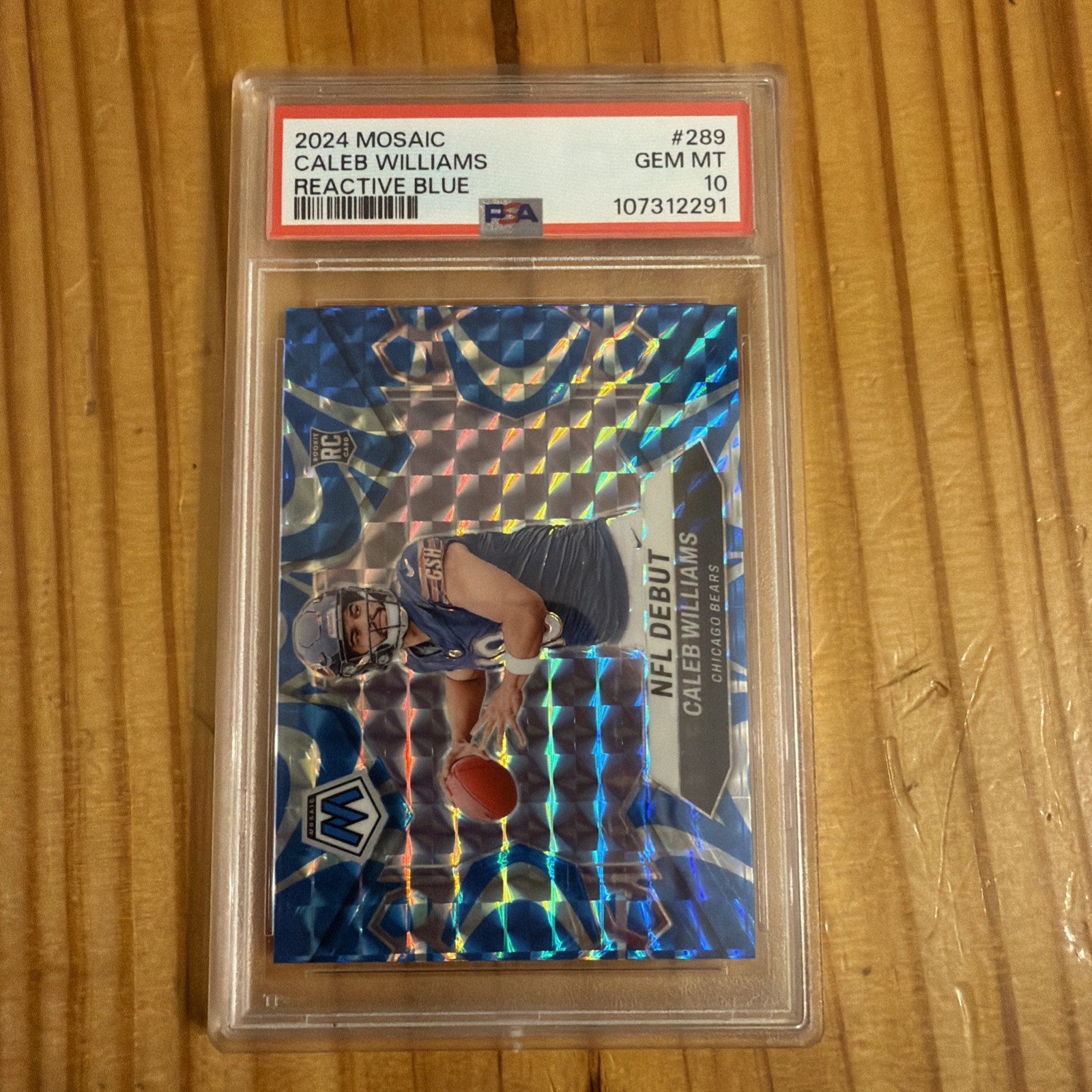 2024 PANINI MOSAIC REACTIVE BLUE #289 CALEB WILLIAMS ROOKIE RC PSA 10 ROOKIE