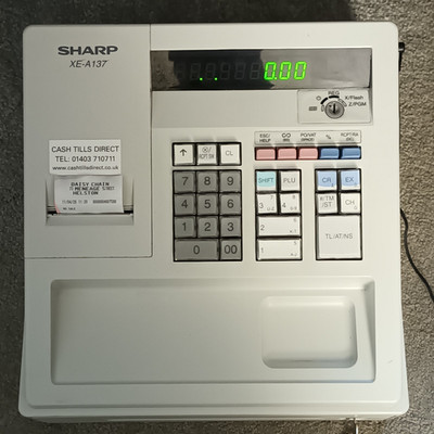 Sharp XE-A137 Elektronische Registrierkasse Thermodrucker