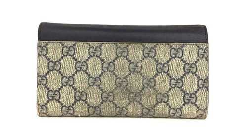 đź‘› AUTHENTISCHE GUCCI GG LOGO PVC LEDER LANGE BILFOLD GELDBĂ–RSE - Bild 4 von 7