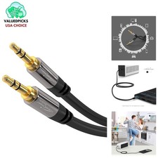 Dependable 15ft 3.5mm Aux Cable with Gold Plated Connectors   Indoor/Outdoor Use