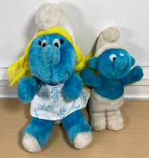 Vintage 1981 Smurfs plush 8" Smurfette 7" standing Wallace Berrie - Peyo