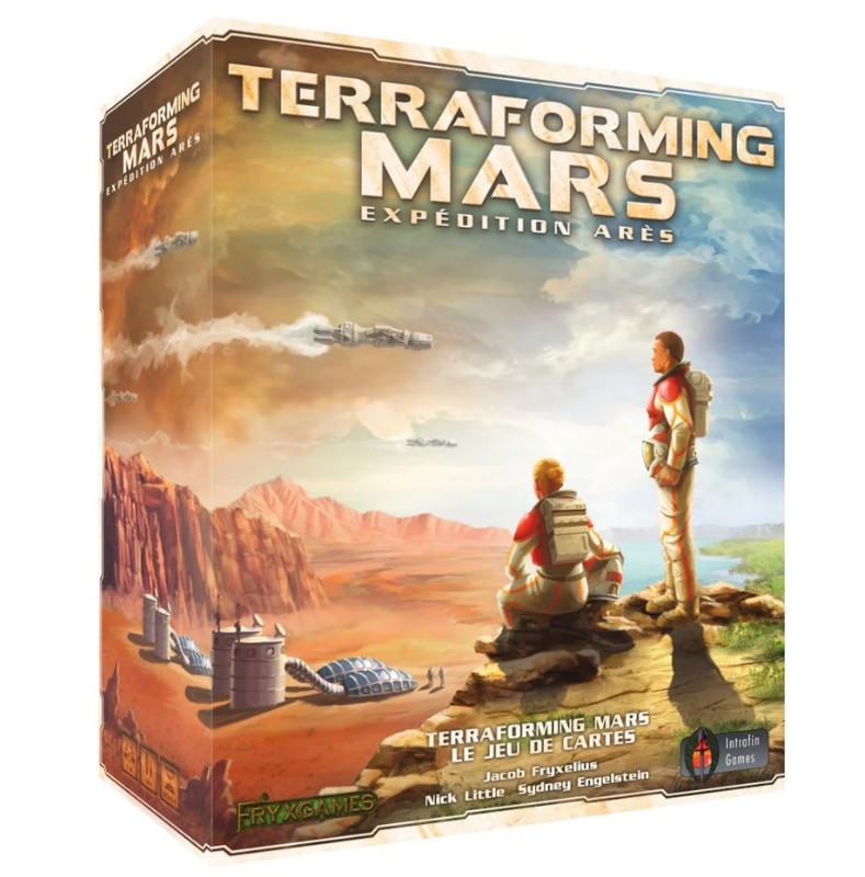 Jeu de cartes Terraforming Mars Expédition Arès Collector avec plateaux double couche et cubes brillants