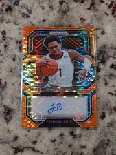 2021 Prizm Draft Picks Jordan Burns College Penmanship Orange Pulsar Auto /49 