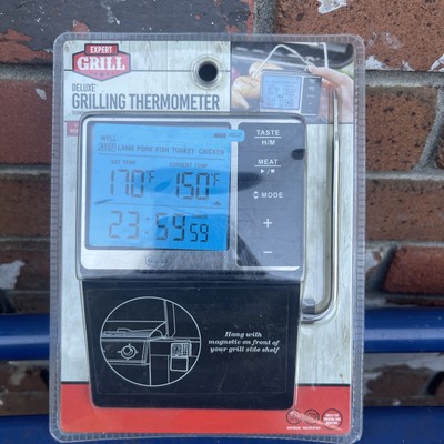 Expert Grill Deluxe Grilling Thermometer Built-in Timer LCD Screen